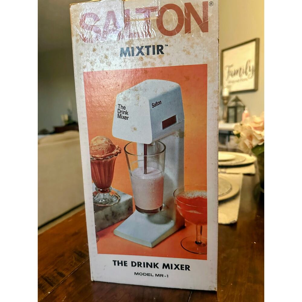 Vintage Salton Mixtir Drink Mixer MR-1 NOS w/ Box Milkshake Maker USA